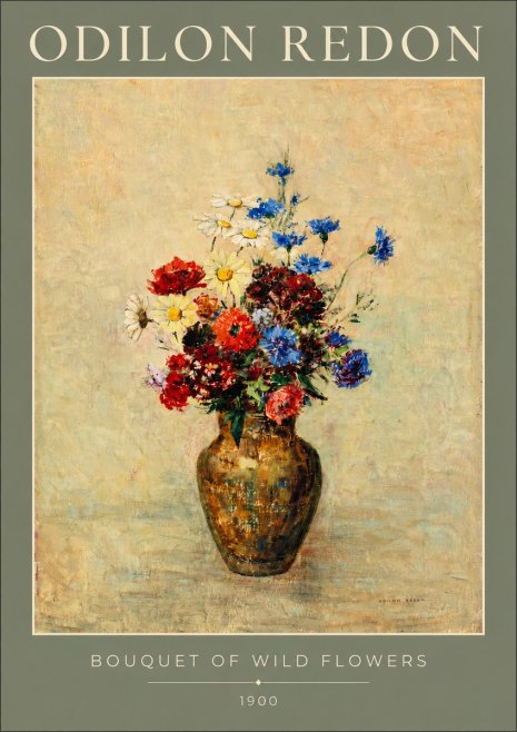 Odilon Redon Bouquet of Wild Flowers I No2 - Affiche