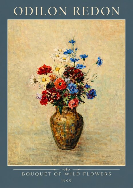 Odilon Redon Bouquet of Wild Flowers I No4 - Affiche