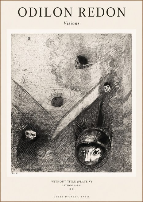 Odilon Redon Without Title (Plate V) No1 - Affiche