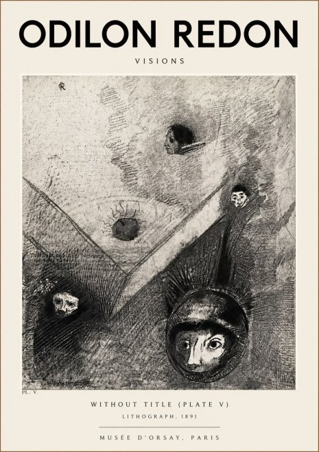 Odilon Redon Without Title (Plate V) No2 - Affiche