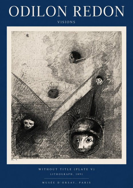 Odilon Redon Without Title (Plate V) No3 - Affiche