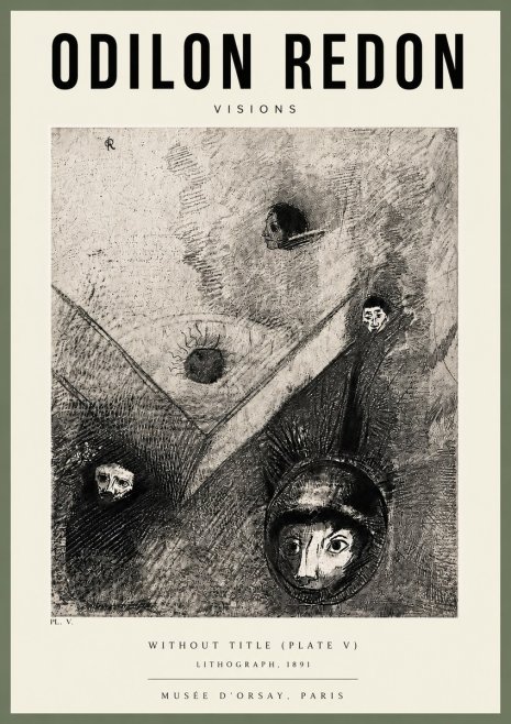 Odilon Redon Without Title (Plate V) No5 - Affiche
