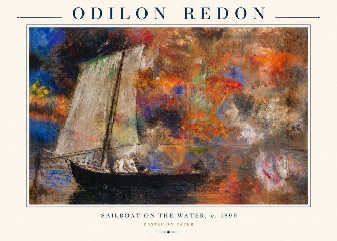 Odilon Redon Sailboat on the Water No3 - Affiche