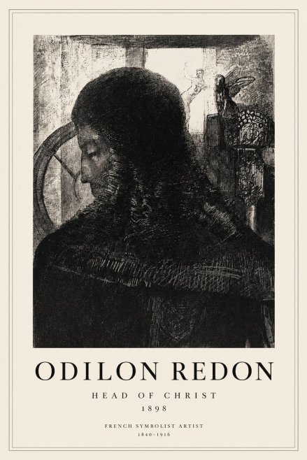 Odilon Redon Head of Christ II No1 - Affiche