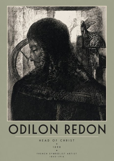 Odilon Redon Head of Christ II No2 - Affiche