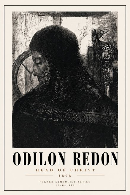 Odilon Redon Head of Christ II No4 - Affiche