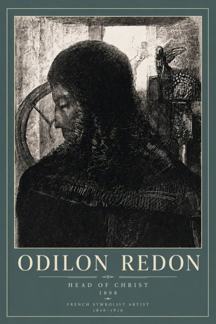 Odilon Redon Head of Christ II No5 - Affiche