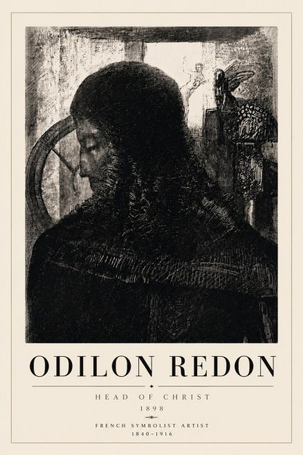 Odilon Redon Head of Christ II No6 - Affiche