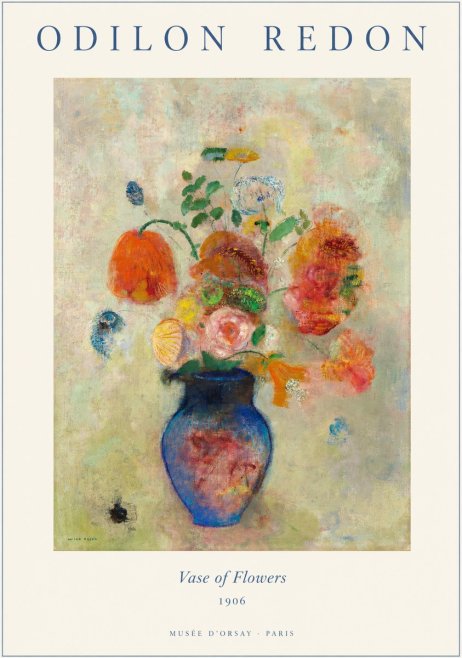 Odilon Redon Vase of Flowers No1 - Affiche