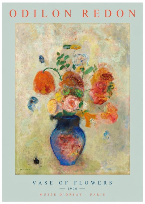 Odilon Redon Vase of Flowers No2 - Affiche