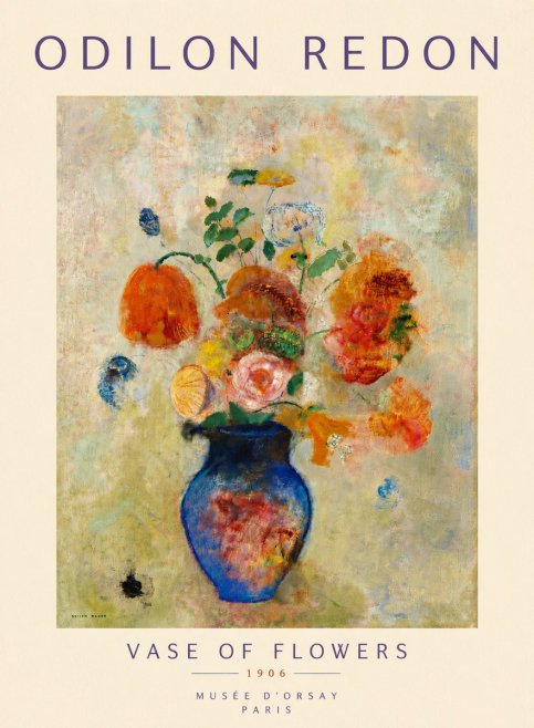 Odilon Redon Vase of Flowers No6 - Affiche