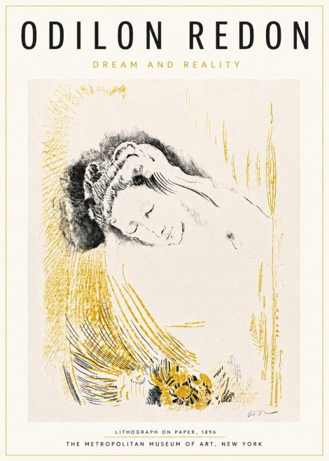 Odilon Redon Dream and Reality No5 - Affiche