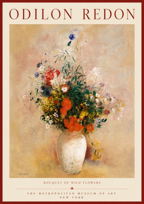 Odilon Redon Bouquet of Wild Flowers II No3 - Affiche