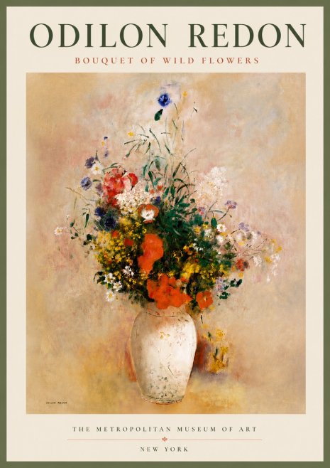 Odilon Redon Bouquet of Wild Flowers II No5 - Affiche