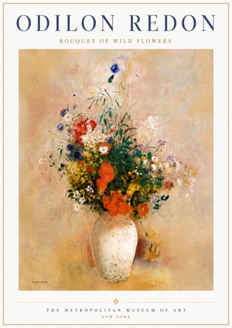 Odilon Redon Bouquet of Wild Flowers II No6 - Affiche