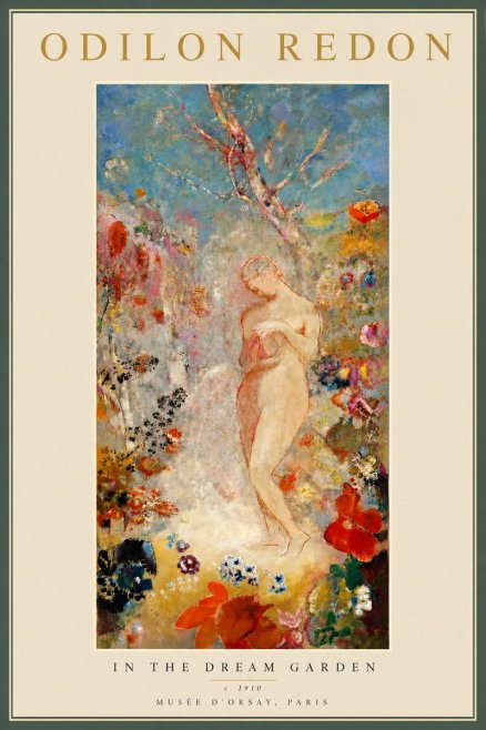 Odilon Redon In the Dream Garden No6 - Affiche