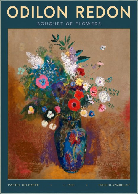 Odilon Redon Bouquet of Flowers No4 - Affiche