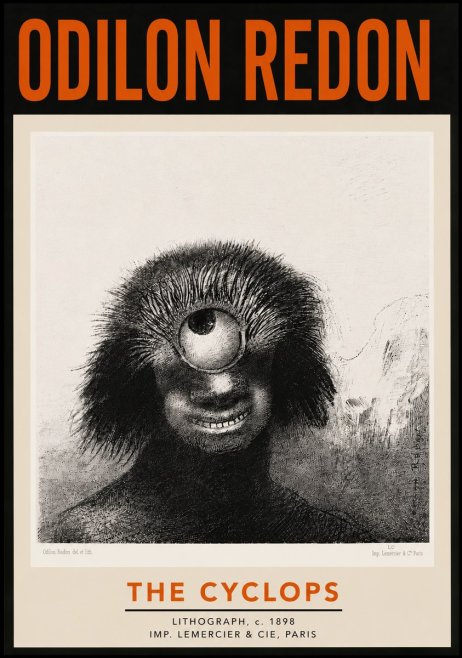 Odilon Redon The Cyclops II No5 - Affiche