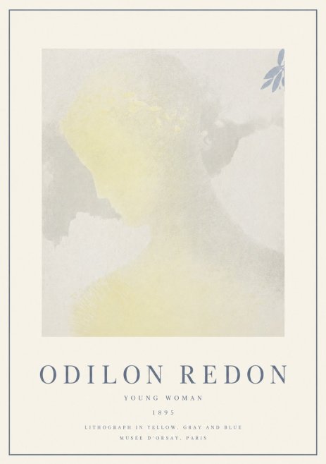 Odilon Redon Young Woman No1 - Affiche