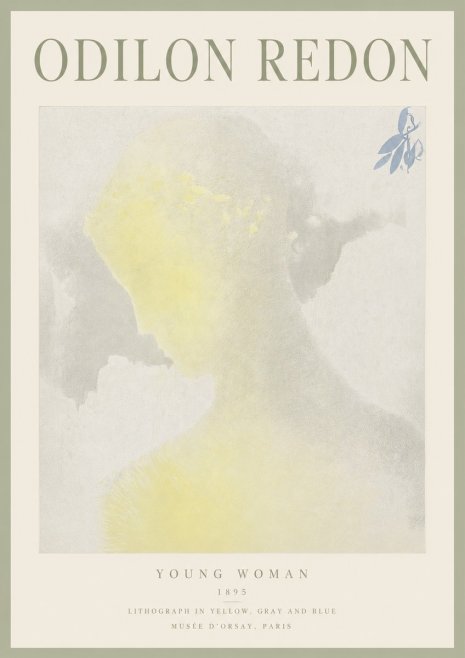Odilon Redon Young Woman No3 - Affiche