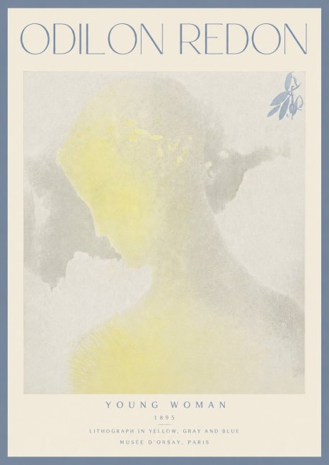 Odilon Redon Young Woman No4 - Affiche