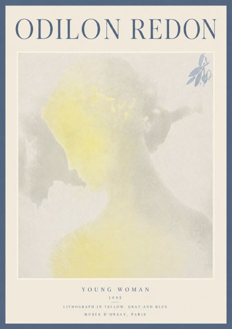 Odilon Redon Young Woman No5 - Affiche
