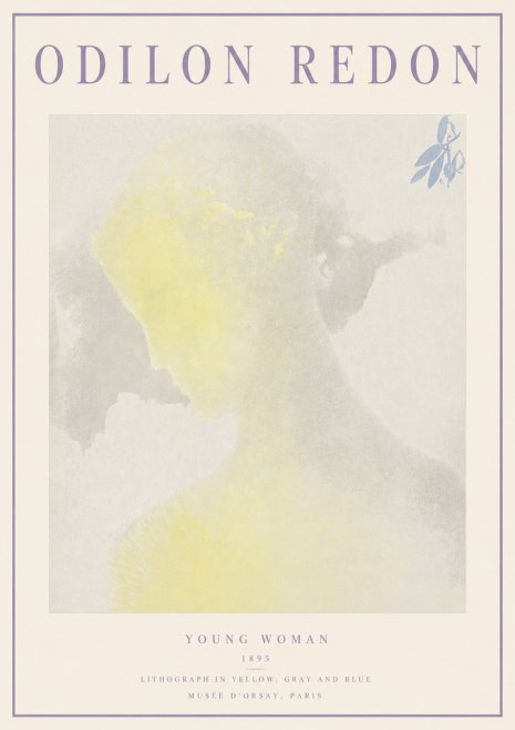 Odilon Redon Young Woman No6 - Affiche