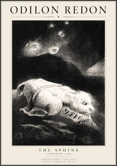 Odilon Redon The Sphinx No1 - Affiche