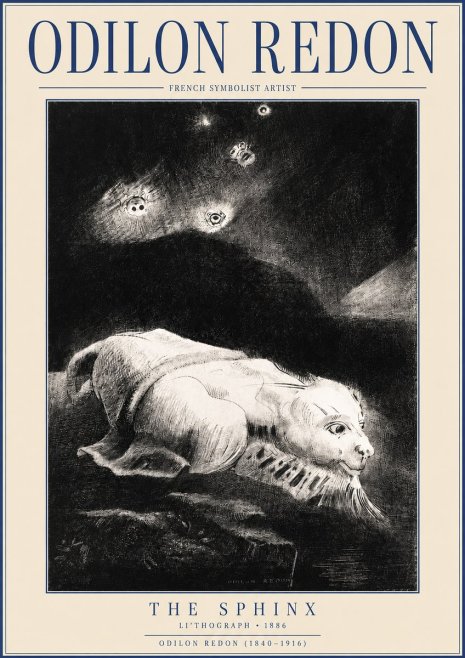 Odilon Redon The Sphinx No3 - Affiche