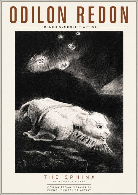 Odilon Redon The Sphinx No5 - Affiche