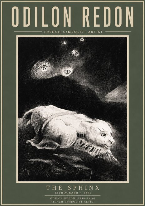 Odilon Redon The Sphinx No6 - Affiche
