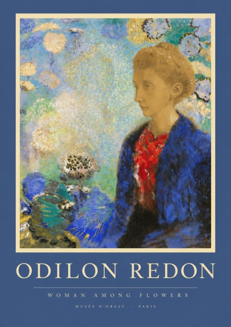 Odilon Redon Woman Among Flowers No2 - Affiche