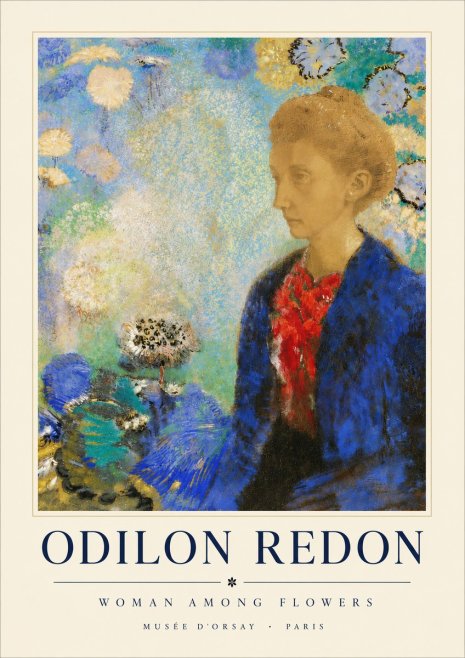 Odilon Redon Woman Among Flowers No4 - Affiche