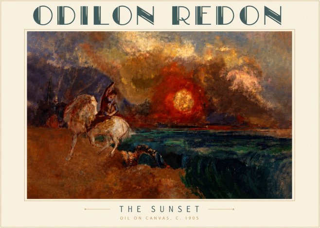 Odilon Redon The Sunset No4 - Affiche