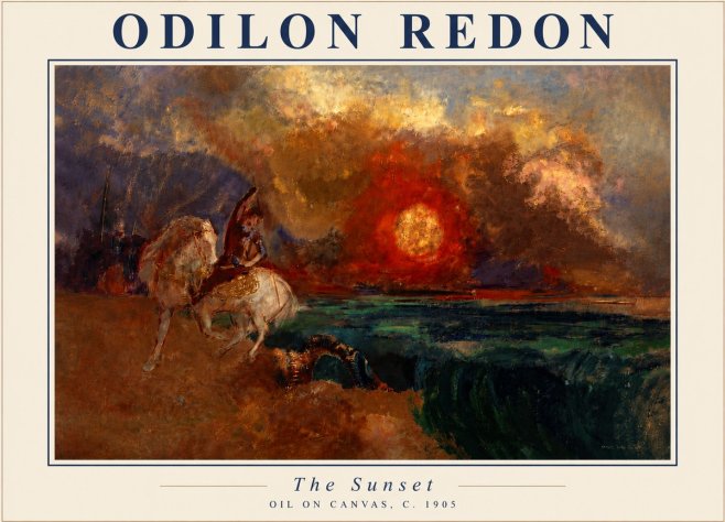Odilon Redon The Sunset No5 - Affiche