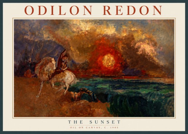 Odilon Redon The Sunset No6 - Affiche