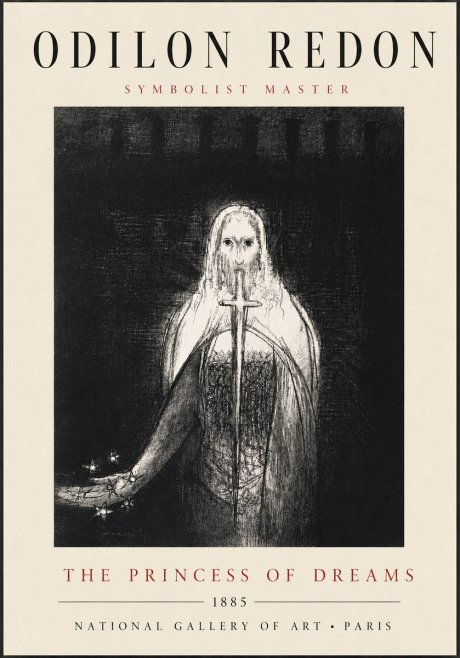 Odilon Redon The Princess of Dreams No3 - Affiche