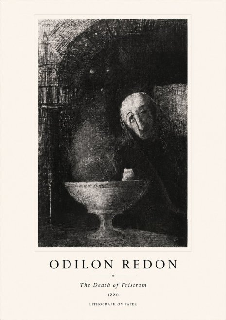 Odilon Redon The Death of Tristram No1 - Affiche