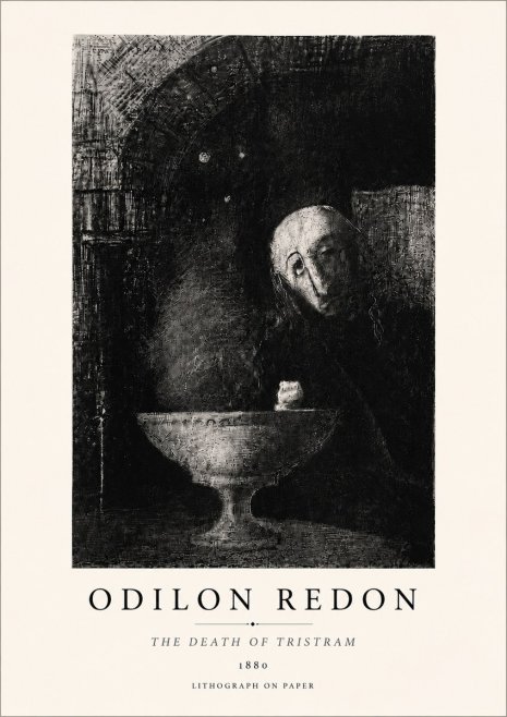 Odilon Redon The Death of Tristram No5 - Affiche
