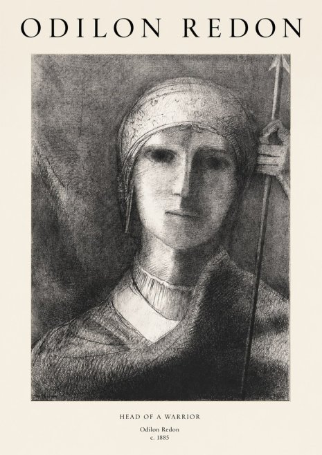 Odilon Redon Head of a Warrior No1 - Affiche