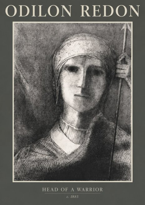 Odilon Redon Head of a Warrior No2 - Affiche