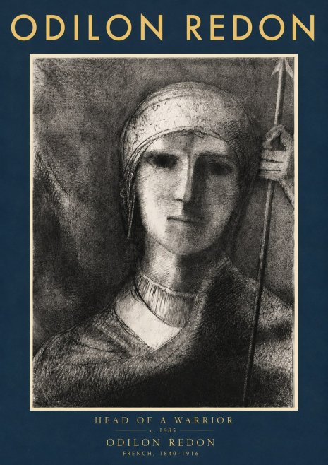 Odilon Redon Head of a Warrior No4 - Affiche