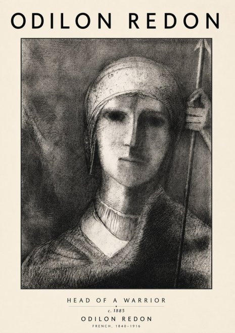 Odilon Redon Head of a Warrior No6 - Affiche