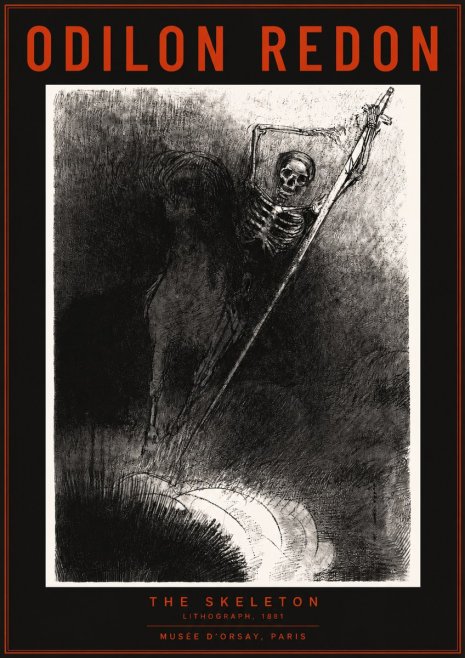 Odilon Redon The Skeleton No2 - Affiche