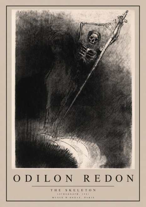Odilon Redon The Skeleton No3 - Affiche