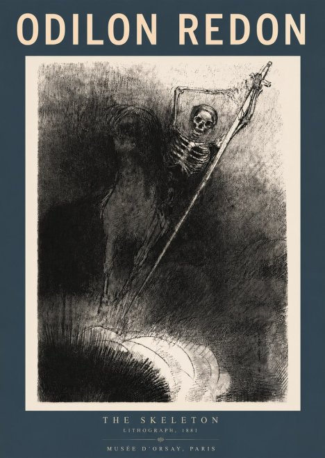 Odilon Redon The Skeleton No6 - Affiche
