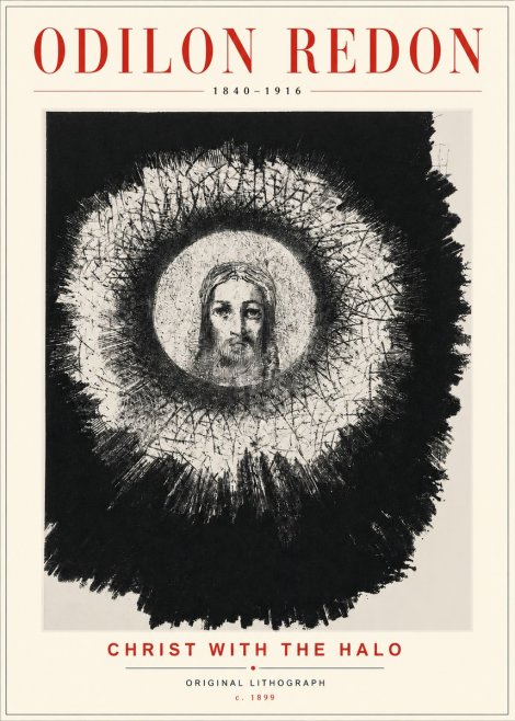 Odilon Redon Christ with the Halo No3 - Affiche