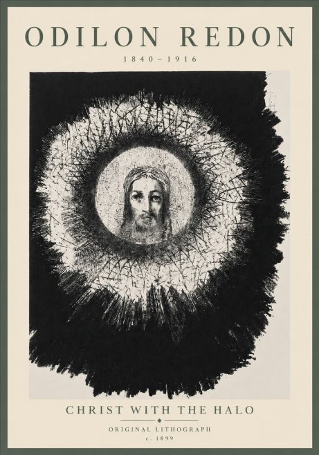 Odilon Redon Christ with the Halo No5 - Affiche