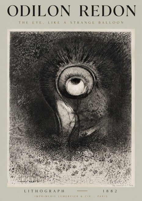 Odilon Redon The Eye, Like a Strange Balloon No2 - Affiche