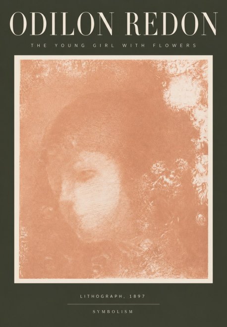 Odilon Redon The Young Girl with Flowers No4 - Affiche